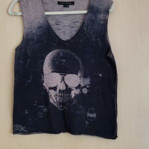 Skull Cashmere sleeveless v-neck